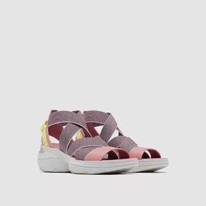 Sorel Explorer Blitz Wedge Multistrap Sandal Eraser Pink